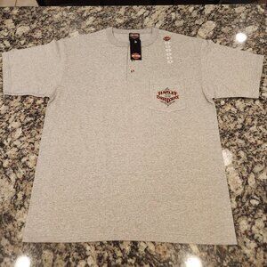 Vintage Harley-Davidson Bahamas Shirt Mens Large Grey Henley USA 2002 NWT NOS